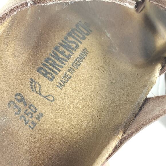 Birkenstock Women's Mayari US8 EU39 Birkibuc Mocha Brown Strappy Slide sandals - Picture 10 of 16